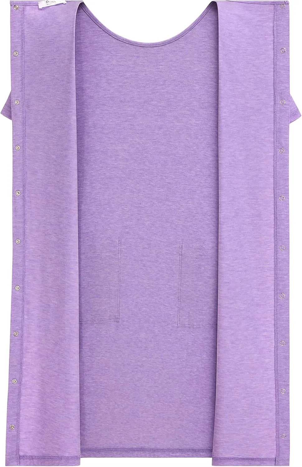 Deyeek Hospital Gowns for Women Open Back Tear Away Snap Nursing Dress Short Sleeve Soft Adaptive Clothing With Pockets