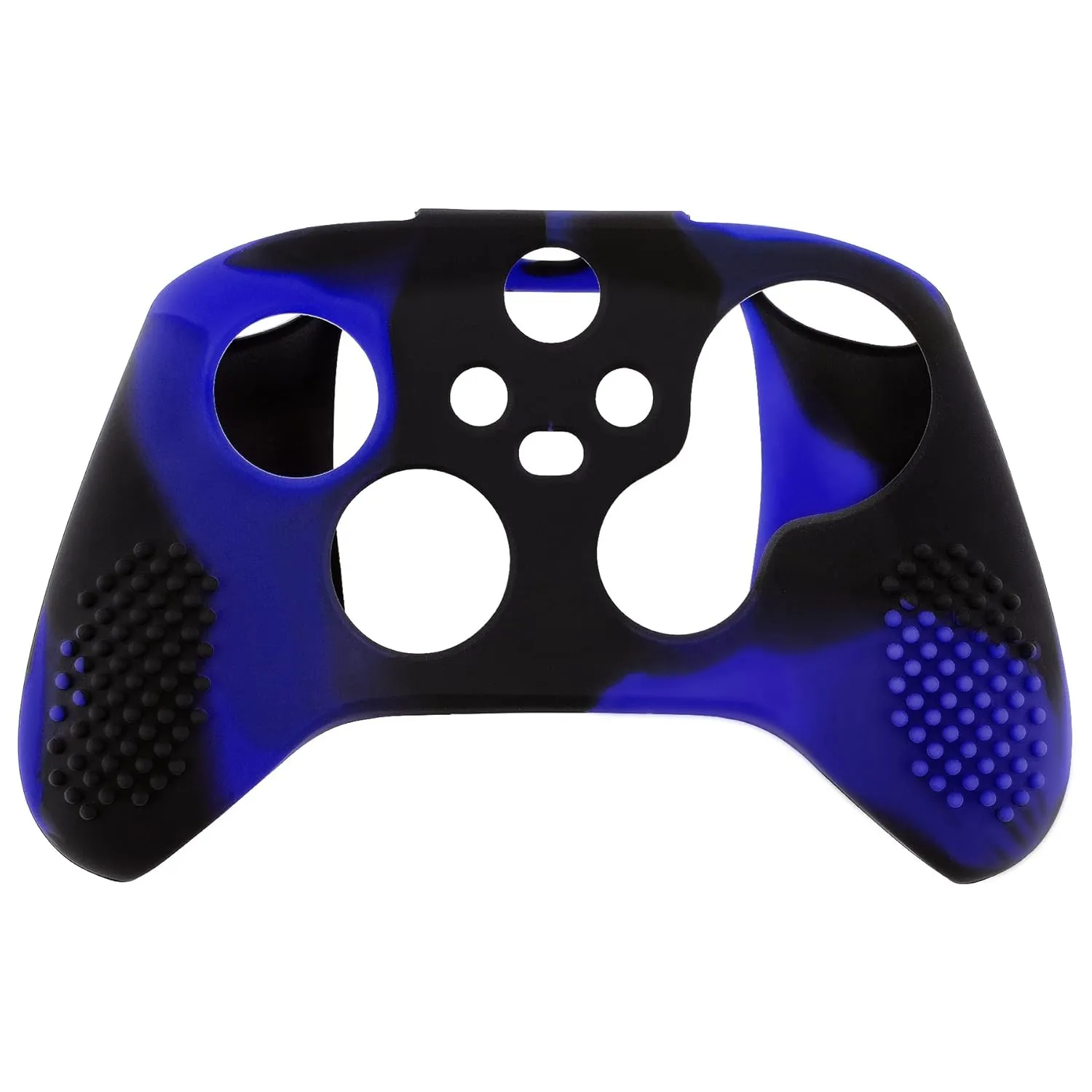 eXtremeRate PlayVital 3D Studded Edition Anti-Slip Silicone Cover Skin for Xbox Series X/S Controller, Soft Rubber Case Protector for Xbox Core Wireless Controller with Thumb Grip Caps - Blue & Black