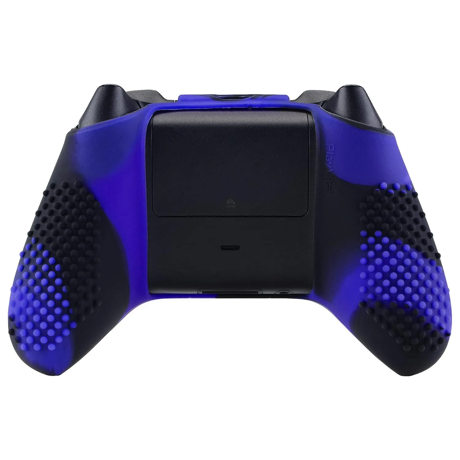 eXtremeRate PlayVital 3D Studded Edition Anti-Slip Silicone Cover Skin for Xbox Series X/S Controller, Soft Rubber Case Protector for Xbox Core Wireless Controller with Thumb Grip Caps - Blue & Black