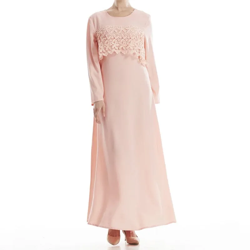 Lace Fake Two Piece Dress
