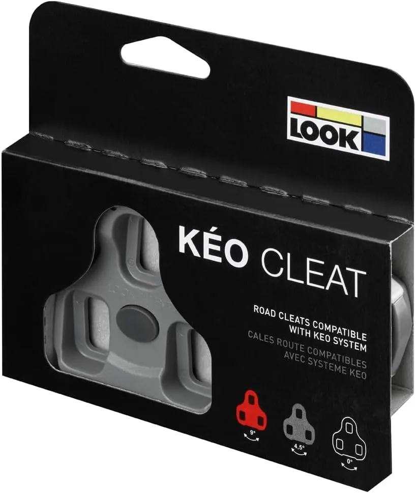 Look Cycle - KEO Grip Cycling Cleats with Memory Positioner Function - Compatible with All Pedals on The Market - Anti-Slip TPU Surface