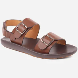 Men "DERKE" Shinny Upper Slip On Sandals