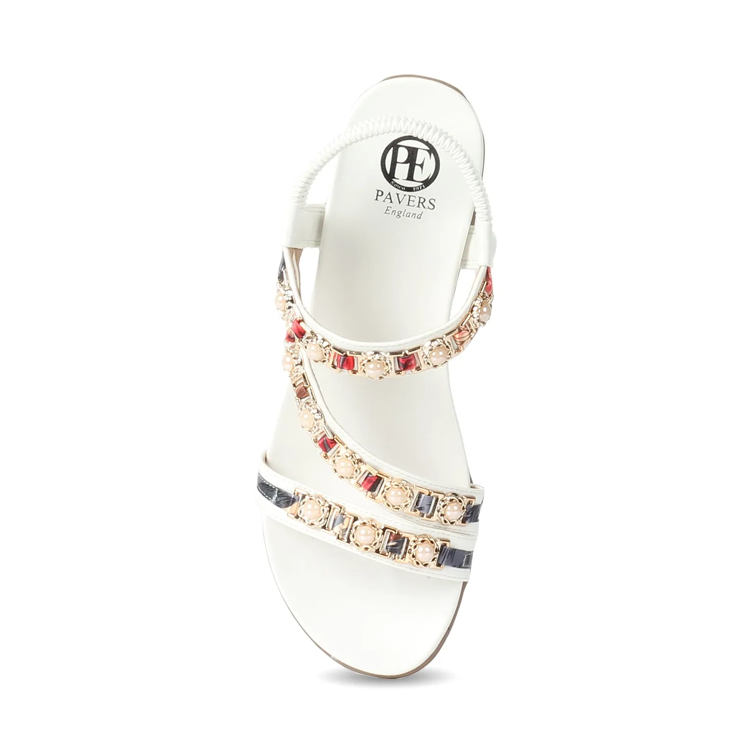Multi colored Jeweled Sandals for Women