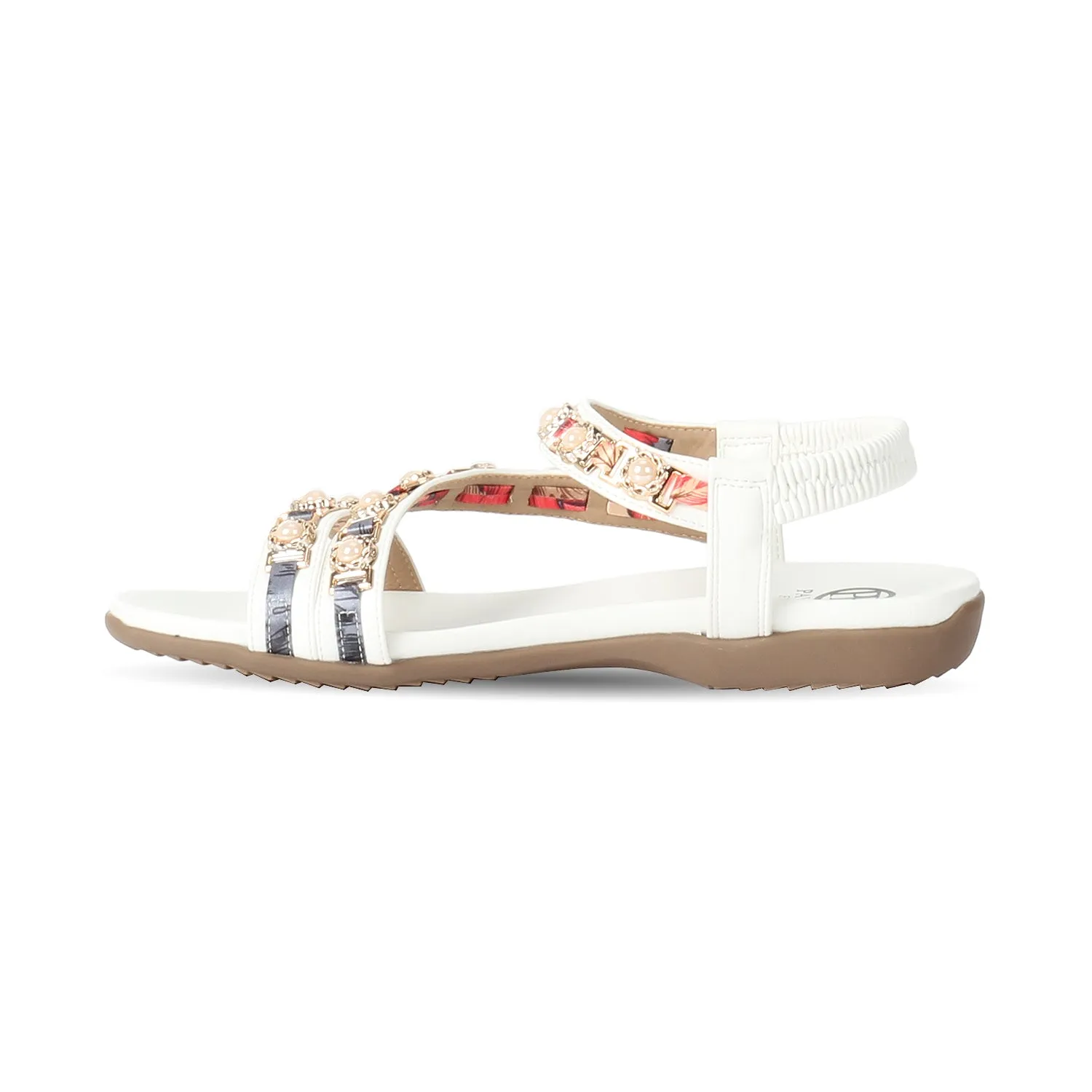 Multi colored Jeweled Sandals for Women