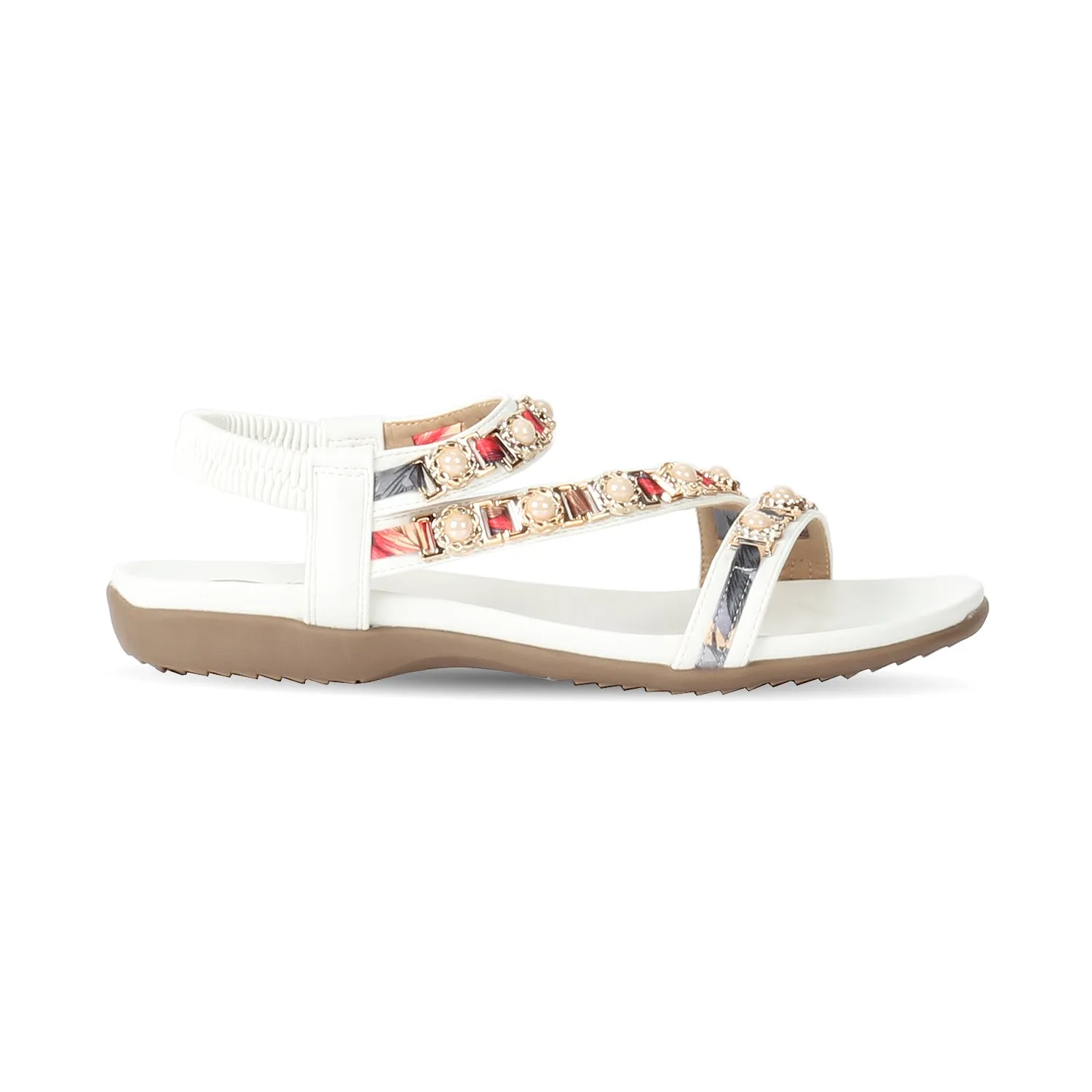 Multi colored Jeweled Sandals for Women