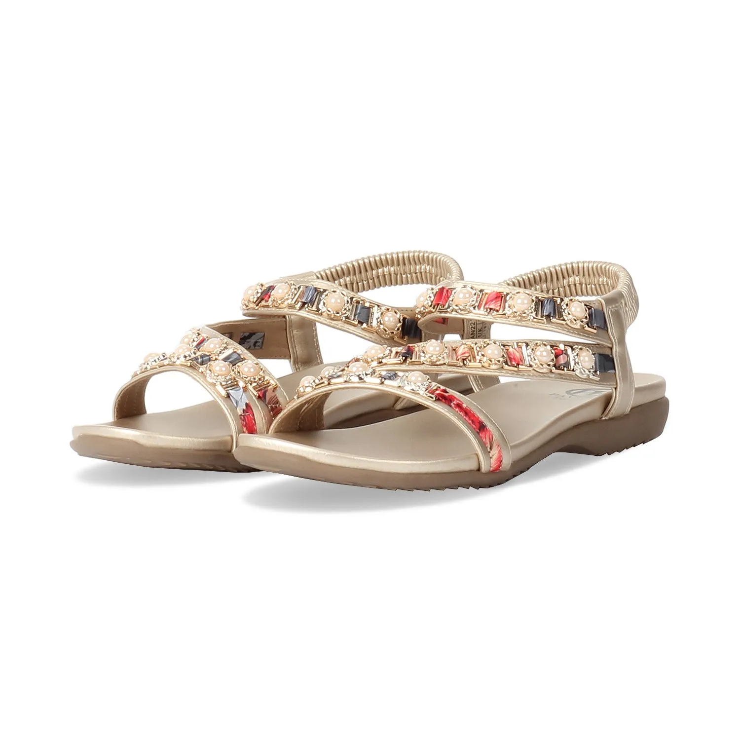 Multi colored Jeweled Sandals for Women