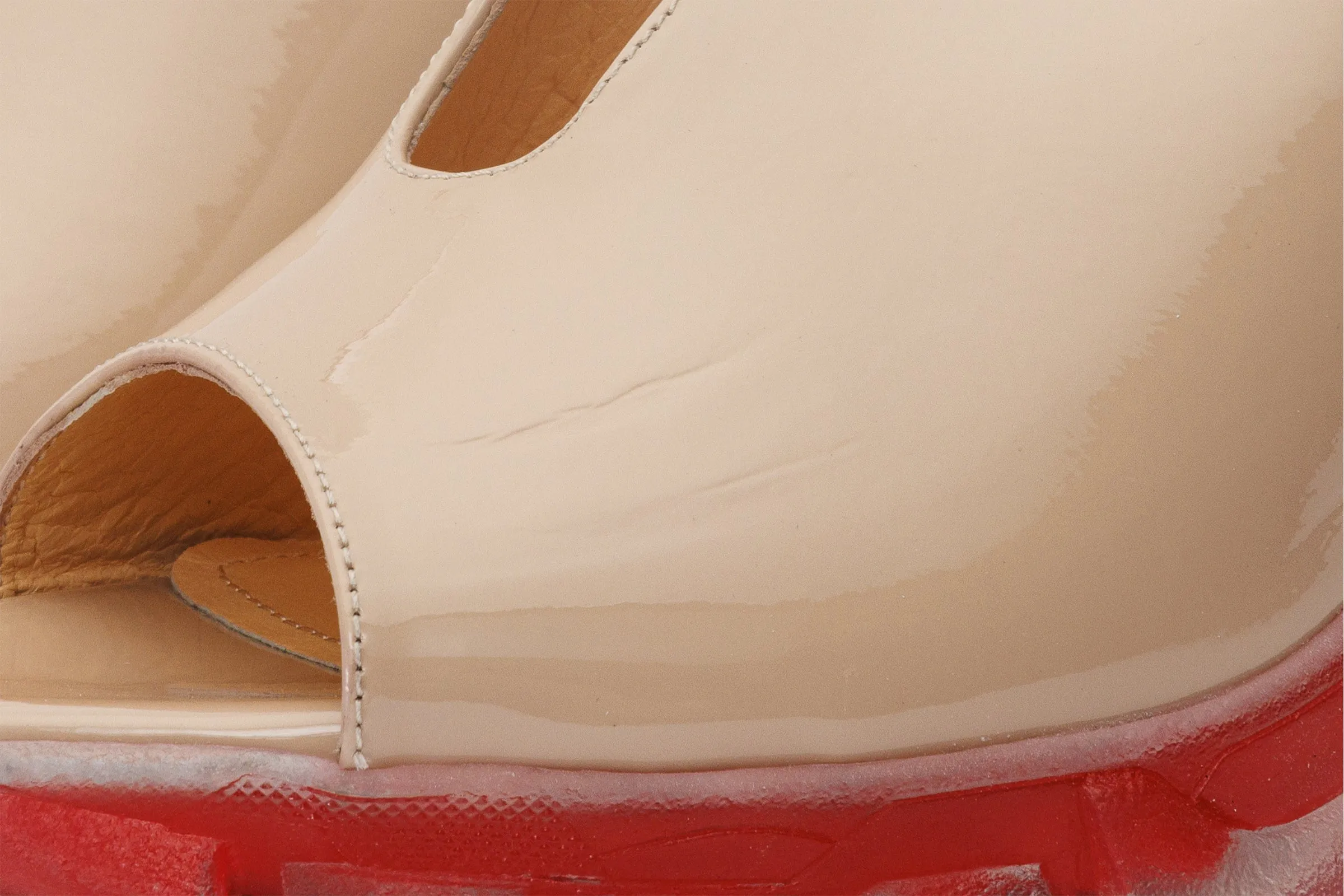 The Caratal Cream Patent Leather Women Sandal