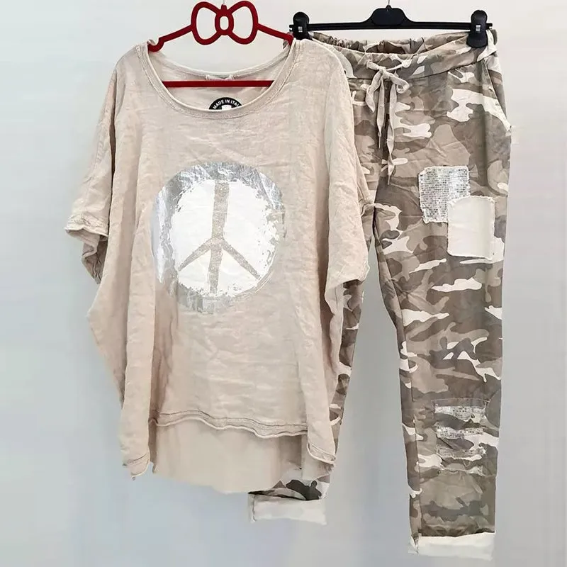 Women's Two-Piece Camouflage Suit