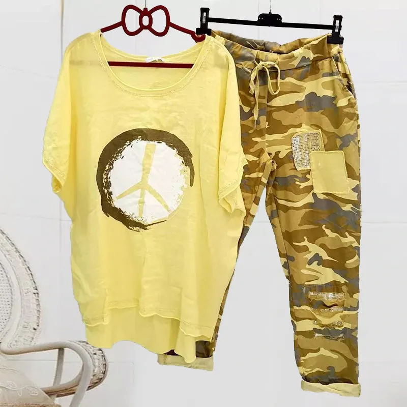 Women's Two-Piece Camouflage Suit